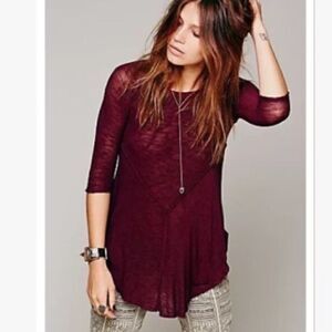 NWT Free People Maroon Top